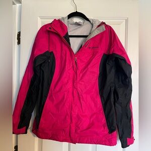 Columbia pink  and Black breast cancer Outdoor Jacket size large
